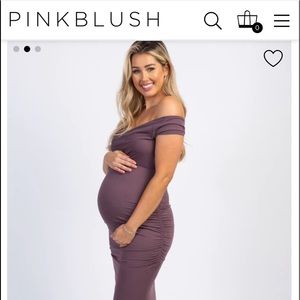 Plum maternity photo shoot gown